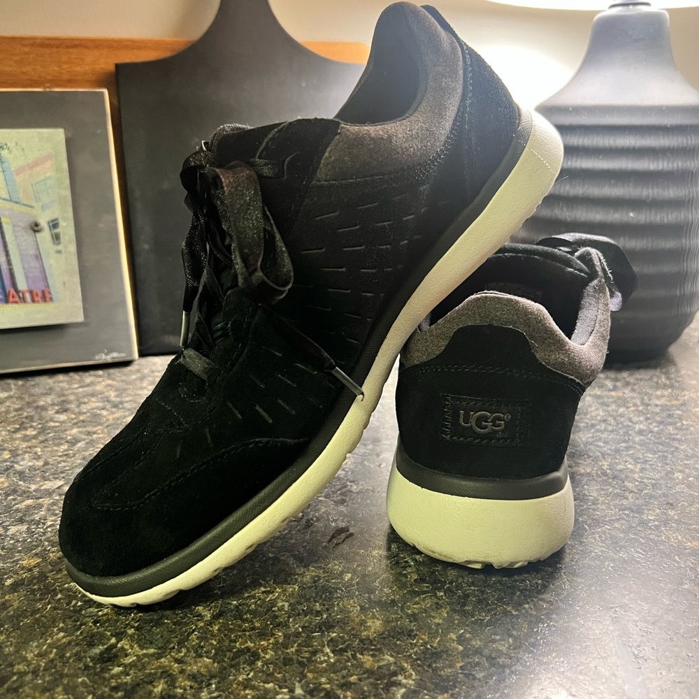 UGG Suede Sneakers with Ribbon Lace